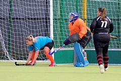 Rochdale keeper Sam Partington and defender Becki Moon